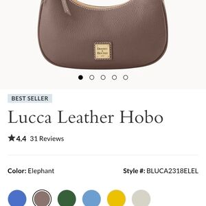 Dooney & Bourke Lucca Leather Hobo — Elephant Grey